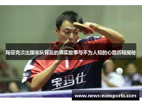 陶菲克淡出国家队背后的真实故事与不为人知的心路历程揭秘
